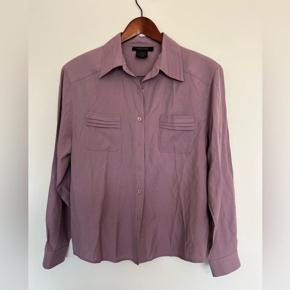 À la une vintage buttons down Purple Shirt size medium - Picture 3 of 5